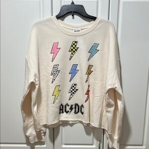 AC/DC White Sweatshirt with Logo
